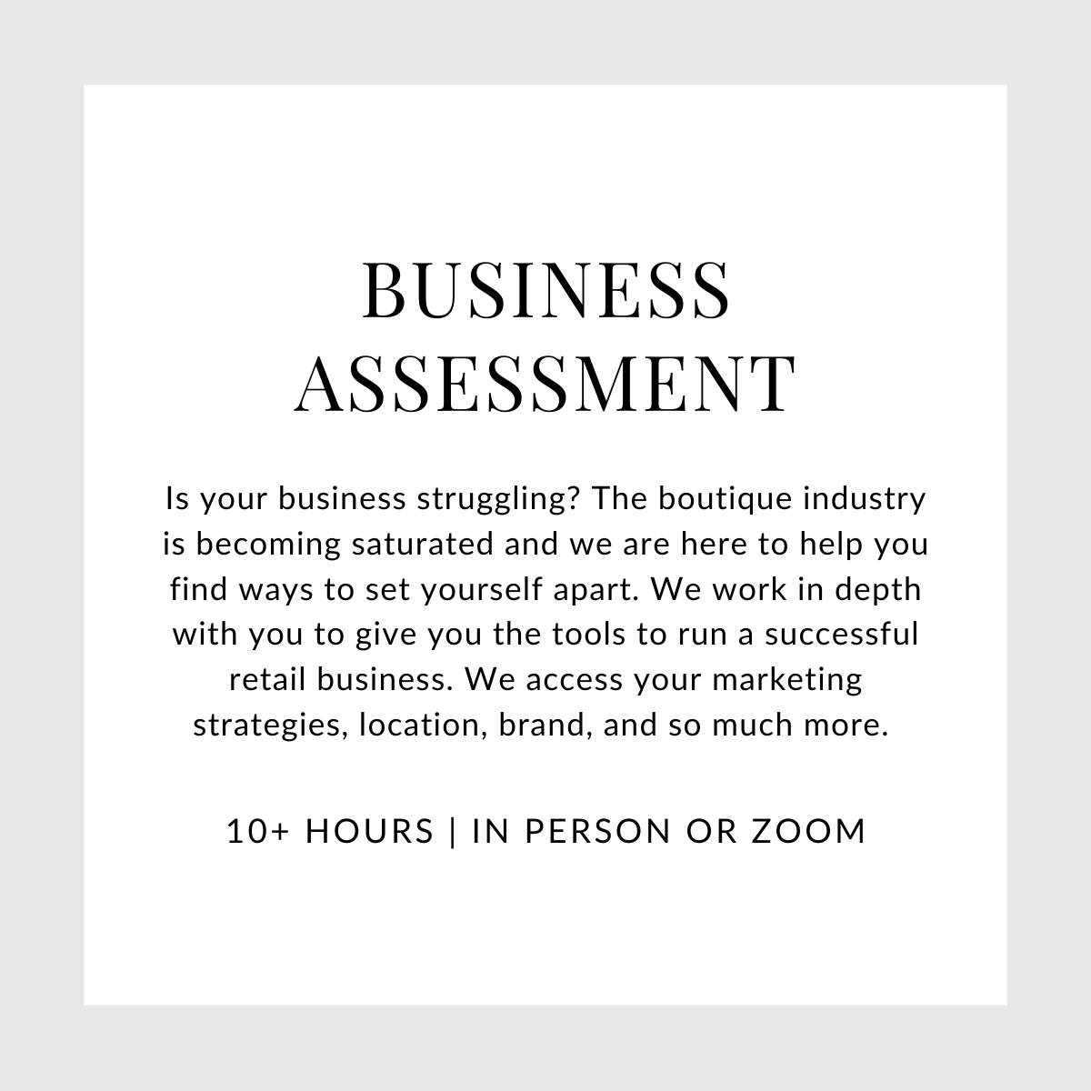 Business Assessment
